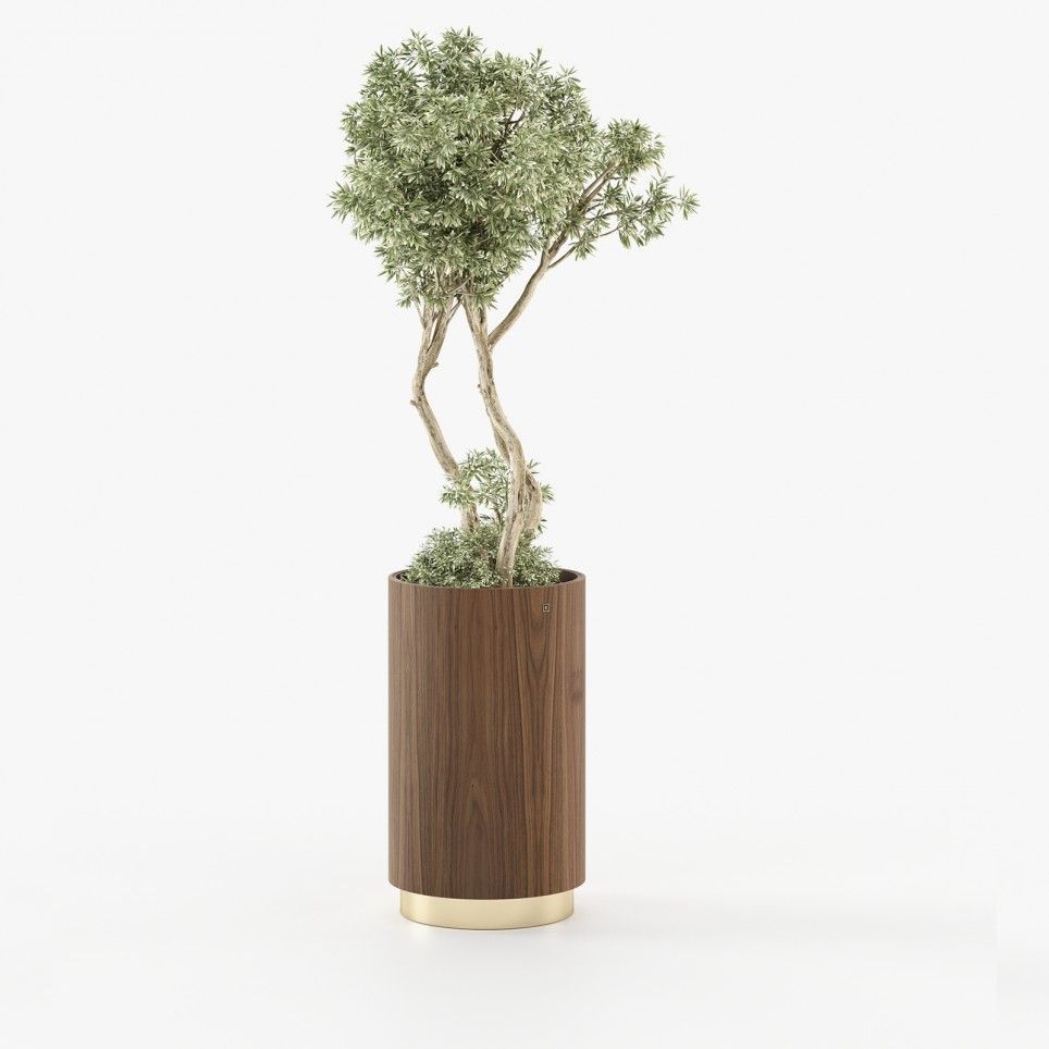 Gold Tall Flower Pot Gold Tall Flower Pot