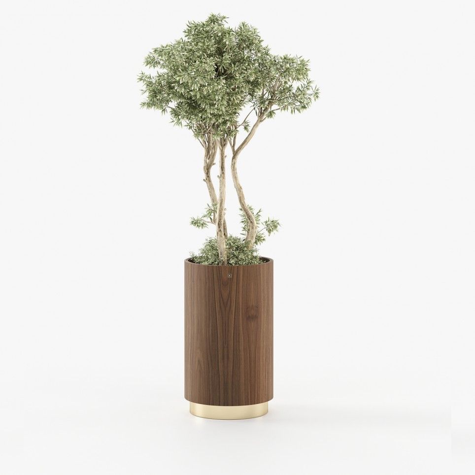 Gold Tall Flower Pot Gold Tall Flower Pot