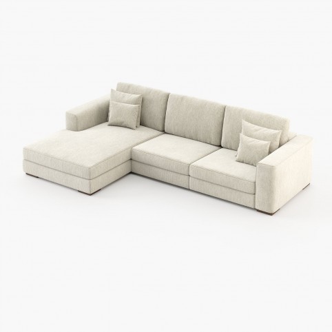 Grey Sofa with Chaise Longue