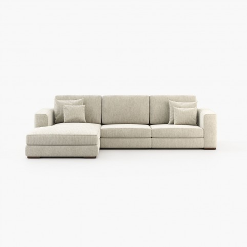 Grey Sofa with Chaise Longue