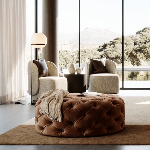 Round Bur Pouf