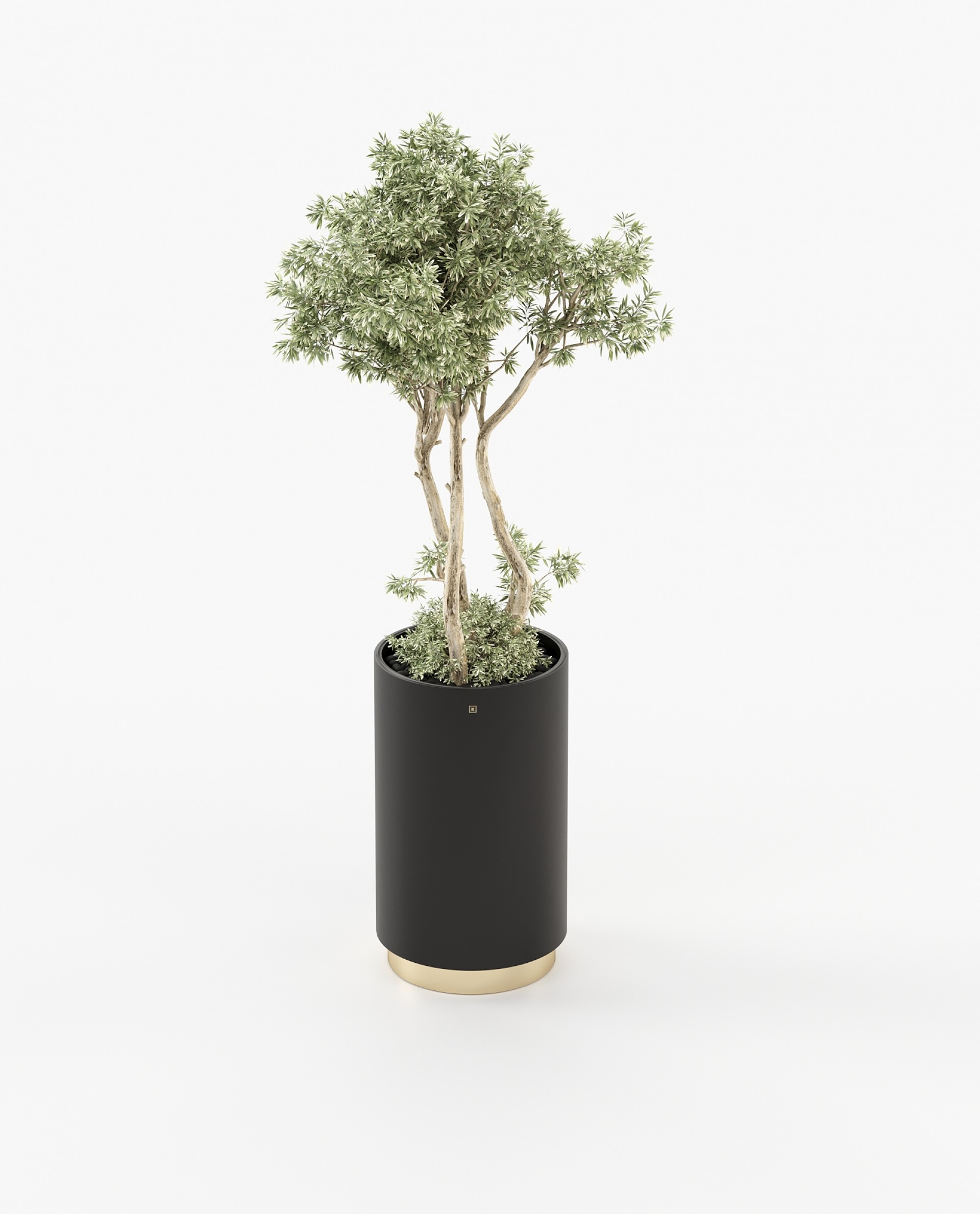 Gold Tall Flower Pot