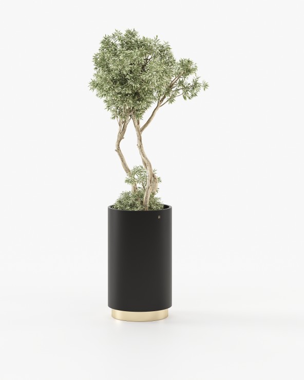 Gold Tall Flower Pot Gold Tall Flower Pot
