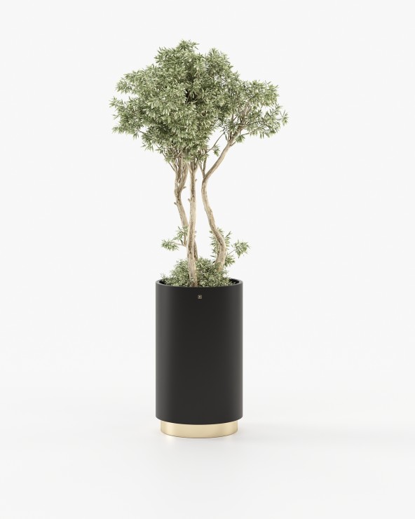 Gold Tall Flower Pot Gold Tall Flower Pot
