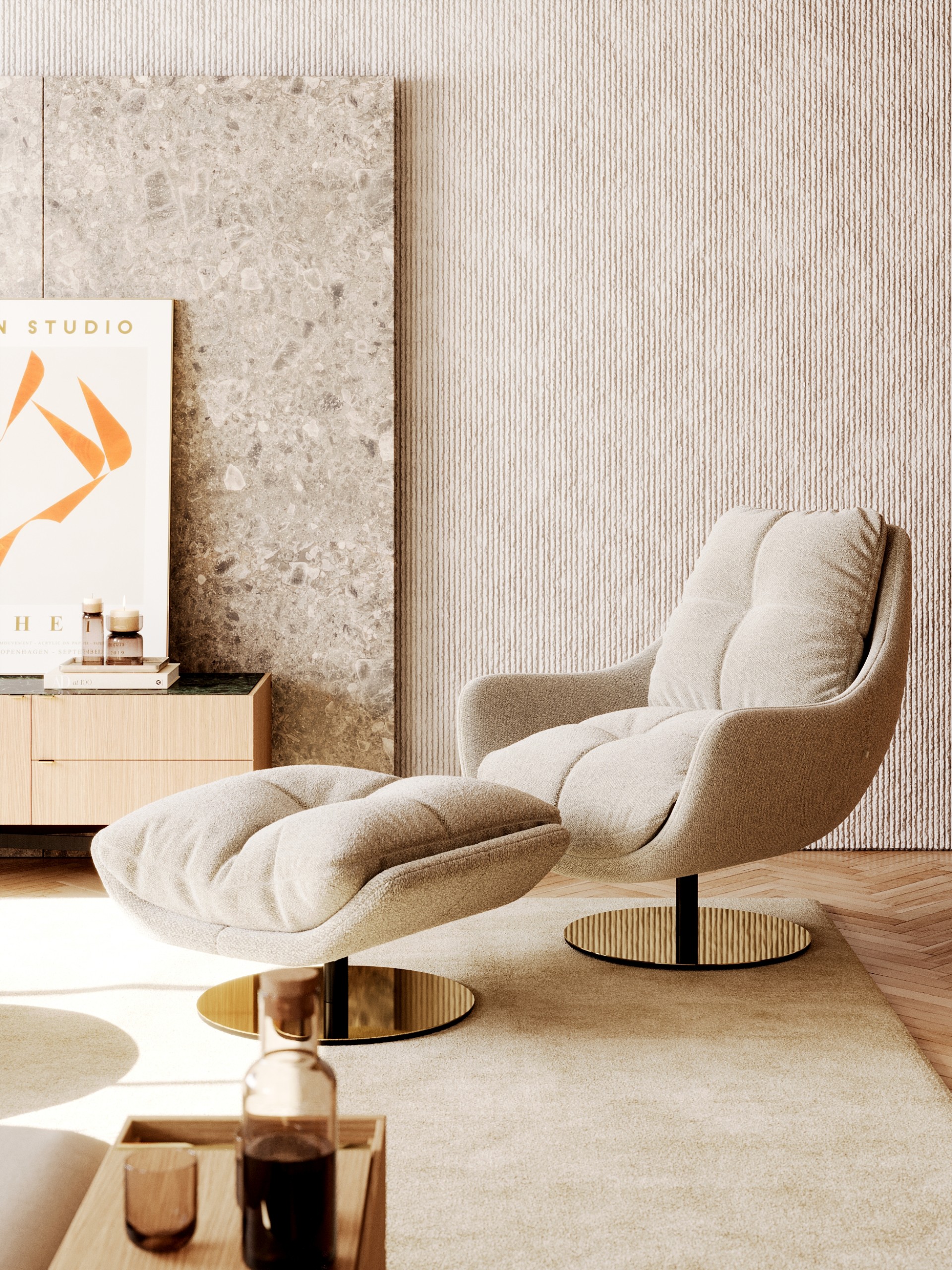 Sophia Armchair With Ottoman