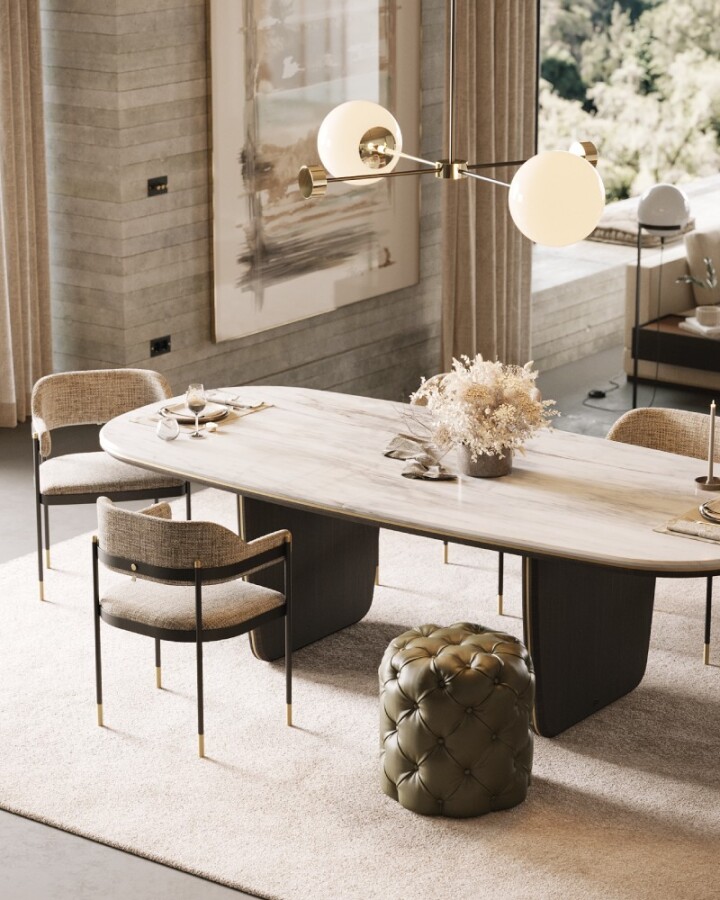 Dale Chair: Bold Dining Chair with Geometric Design - Laskasas